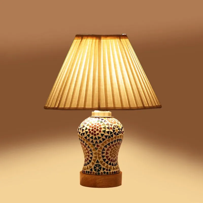 Aurenique Pleatra Wooden Table Lamp - Multicolor media 7