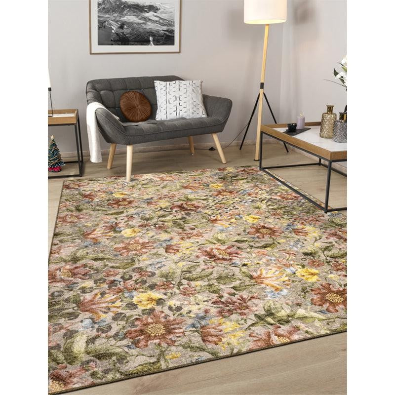 Sumaya Floral Polyester Carpet - Brown media 4
