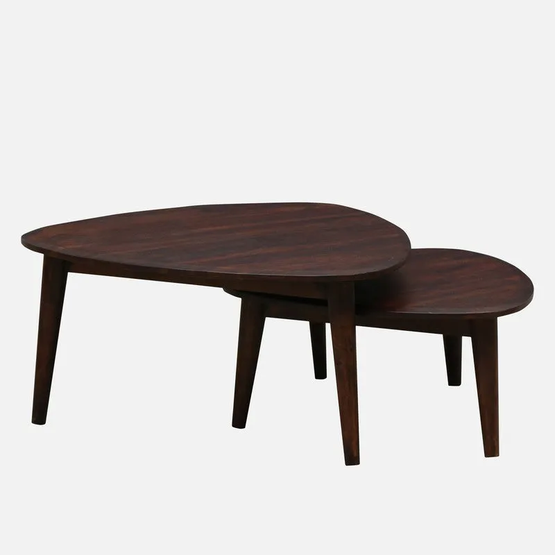 CurveCraft Sheesham Wood Side & Bedside Tables (Brown) - Set Of Two media 4