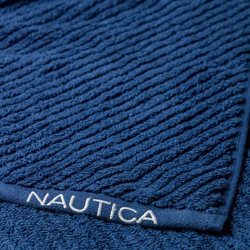 Nautica Riviera Soft Cotton Hand & Face Towel (Navy Blue & Dark Grey) - Set Of Four media 6