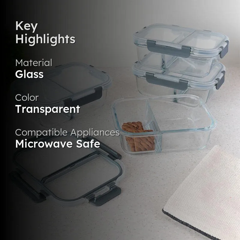 Flavour Tight Glass Lunch Box (1050mL) - Set Of Four media 2