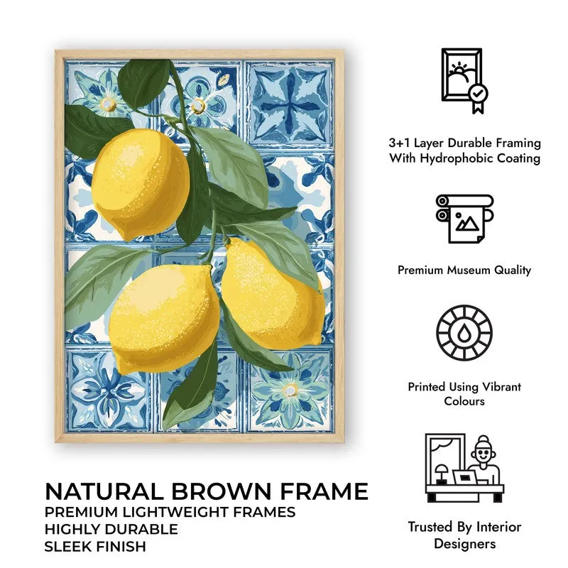 Golden Zest Canvas Wall Painting - Brown Frame media 10