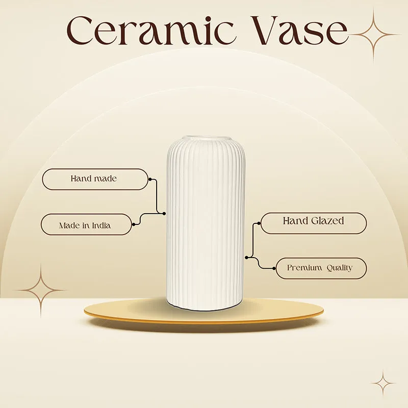 Harmona Ceramic Vase - Grey media 5
