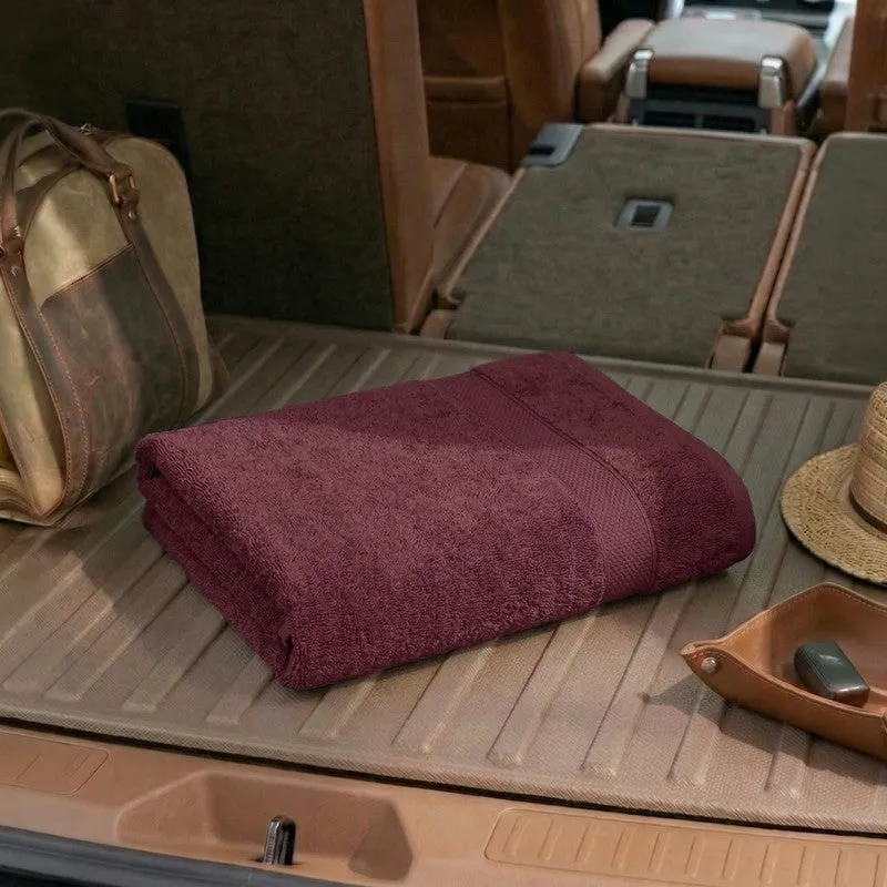 Monte Carlo Dry Nest Pure Cotton Bath Towel - Wine media 3