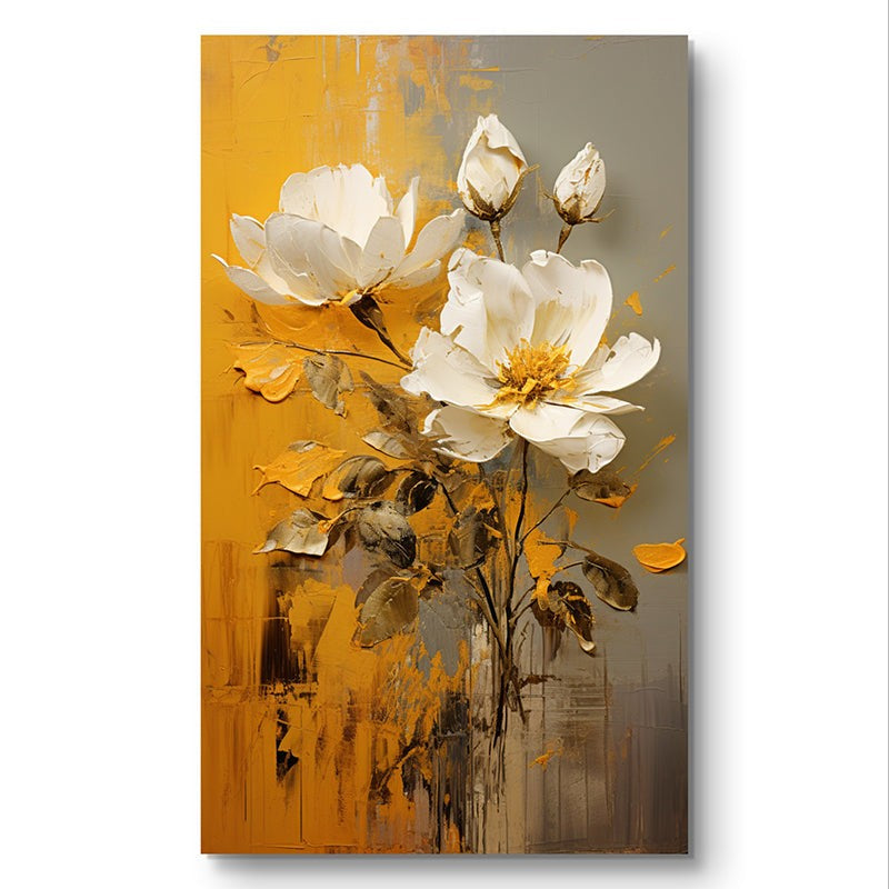 Flora Ochre Canvas Wall Painting media 5