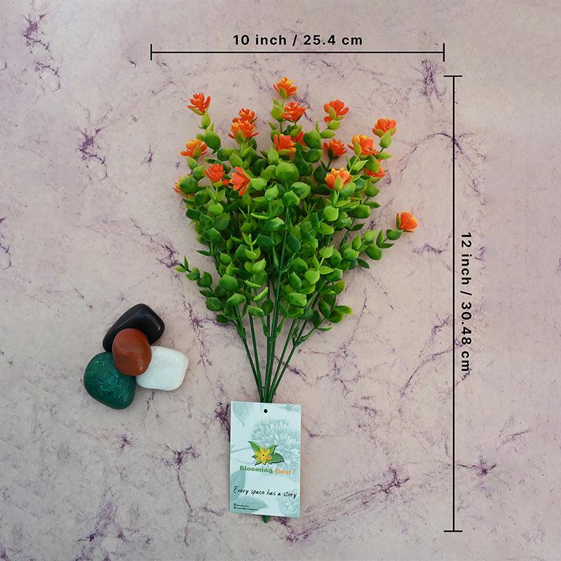 Faux Kalanchoe Flower Stick (Red) - Set of Five media 4