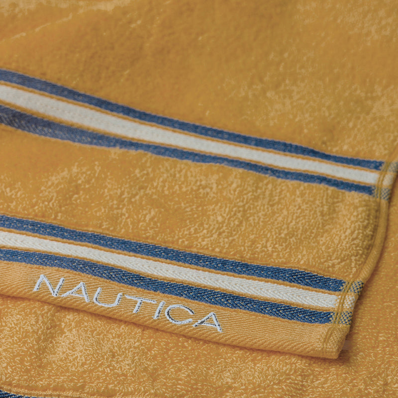 Nautica Dual Down Cotton Bath Towel (Beige & Grow) - Set Of Two media 6