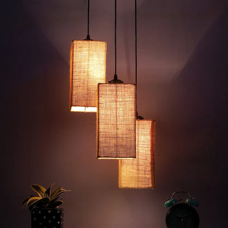 Ambient Triple Metal Ceiling Lamp - Beige media 1