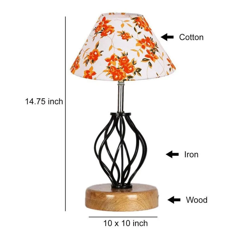 Floral Georgia Fabric Table Lamp - Multicolor media 7