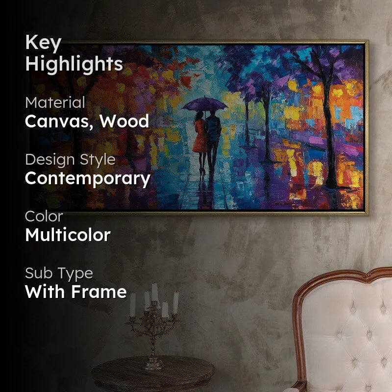 Glowwalk Canvas Wall Painting With Frame media 2