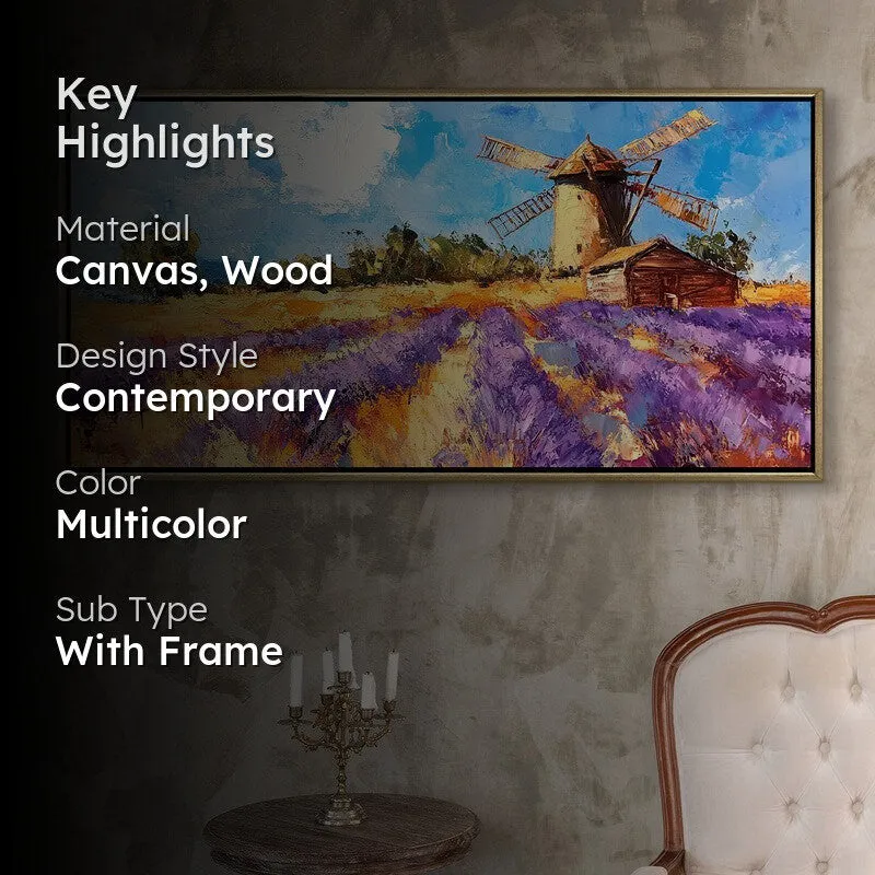 Lavender Breeze Canvas Wall Painting With Frame media 2