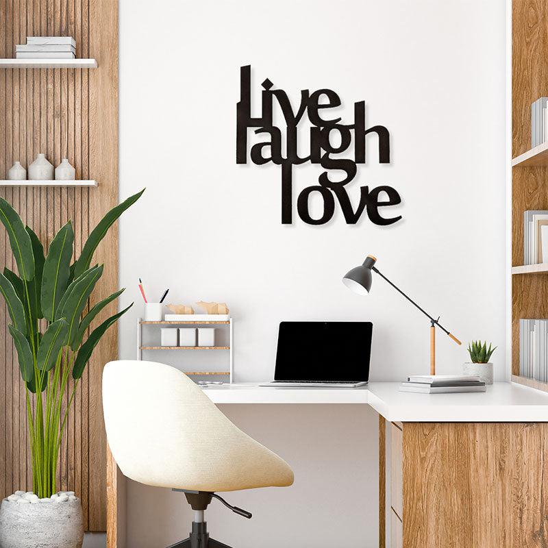 Live Laugh Love Black Iron Wall Accent
