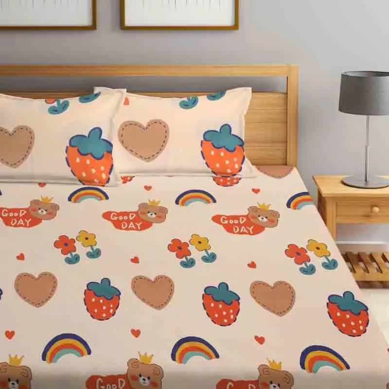 Have A Good Day Bedsheet - 130 GSM media 1