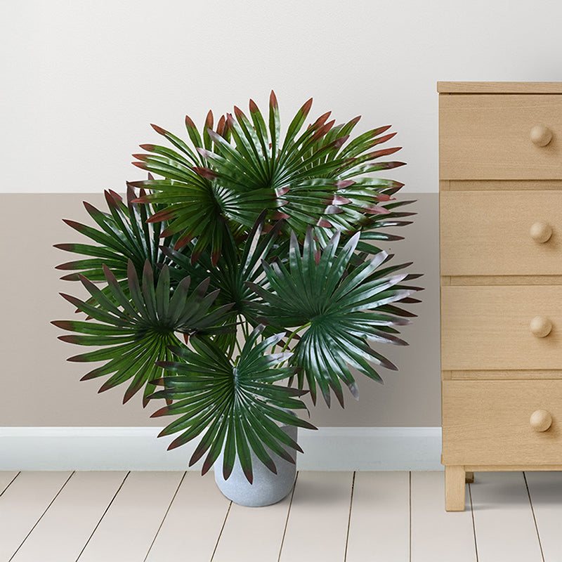 Faux Fan Palm With Black Plastic Pot - 58 cm media 3