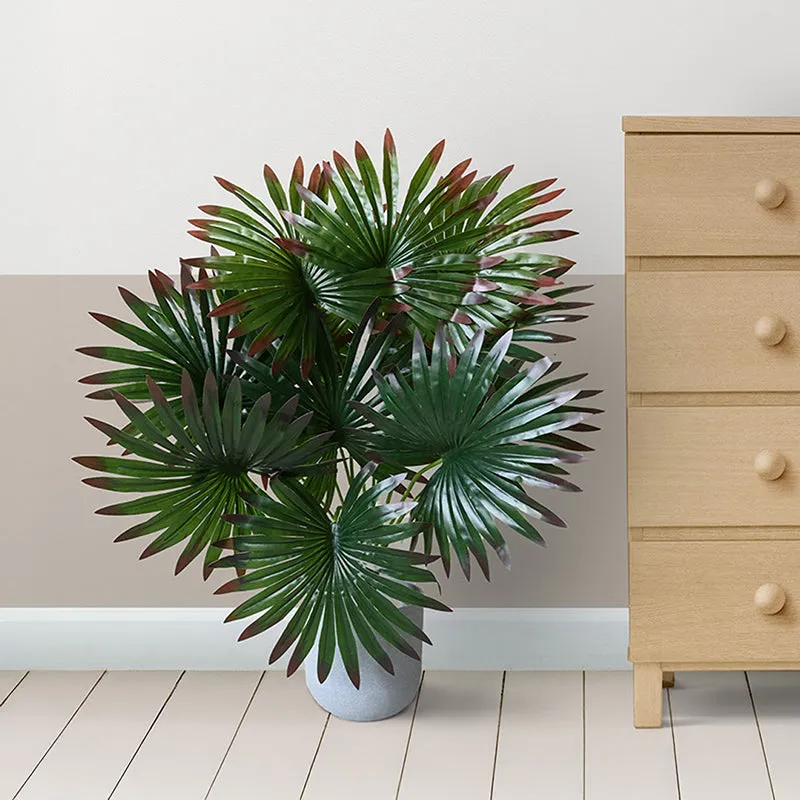 Faux Fan Palm With Black Plastic Pot - 58 cm media 3