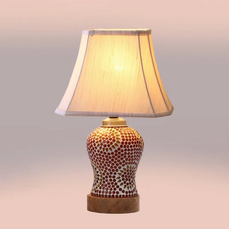 Aranya Square Wooden Table Lamp - Multicolor media 6