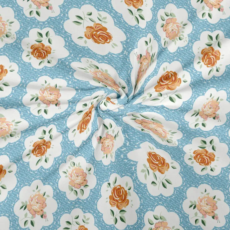 Petal Enchant Drape Curtains (Blue) - Set of Two media 4