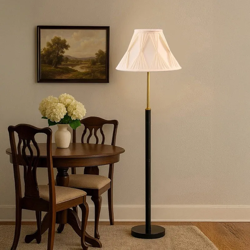 Nordic Mist Wooden Floor Lamp - White media 4