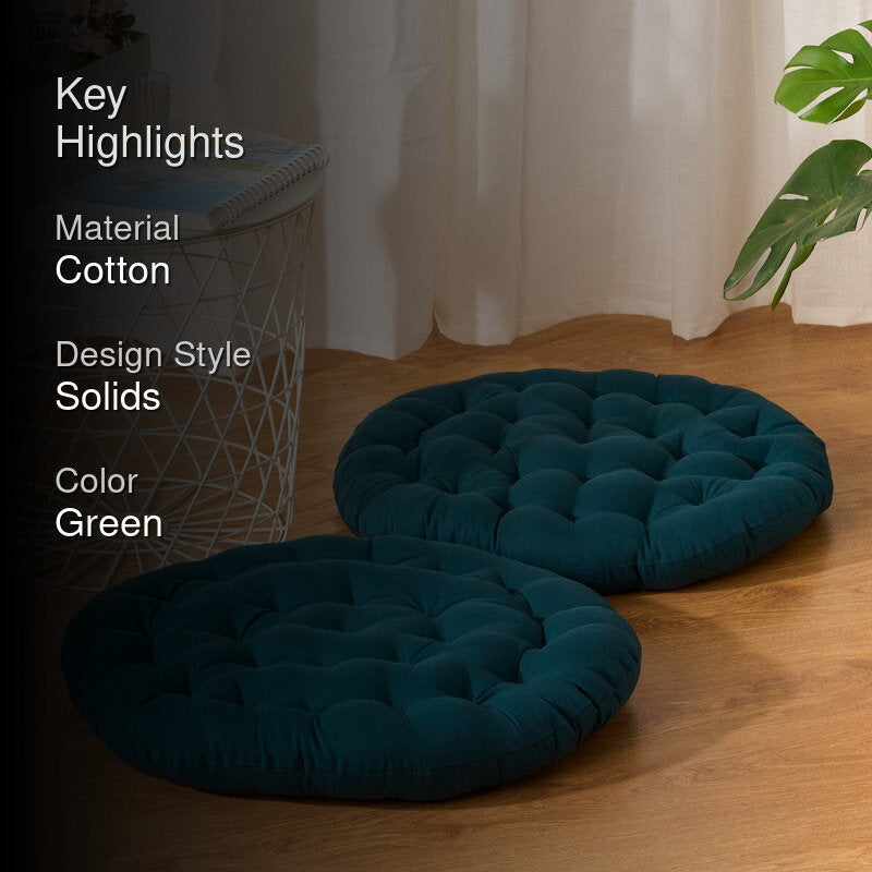 Gloria Floor Cushion (Botanical Green) - Set Of Two media 2