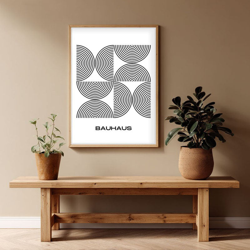 Illusion Gene Archival Canvas Wall Art - Natural Brown Frame