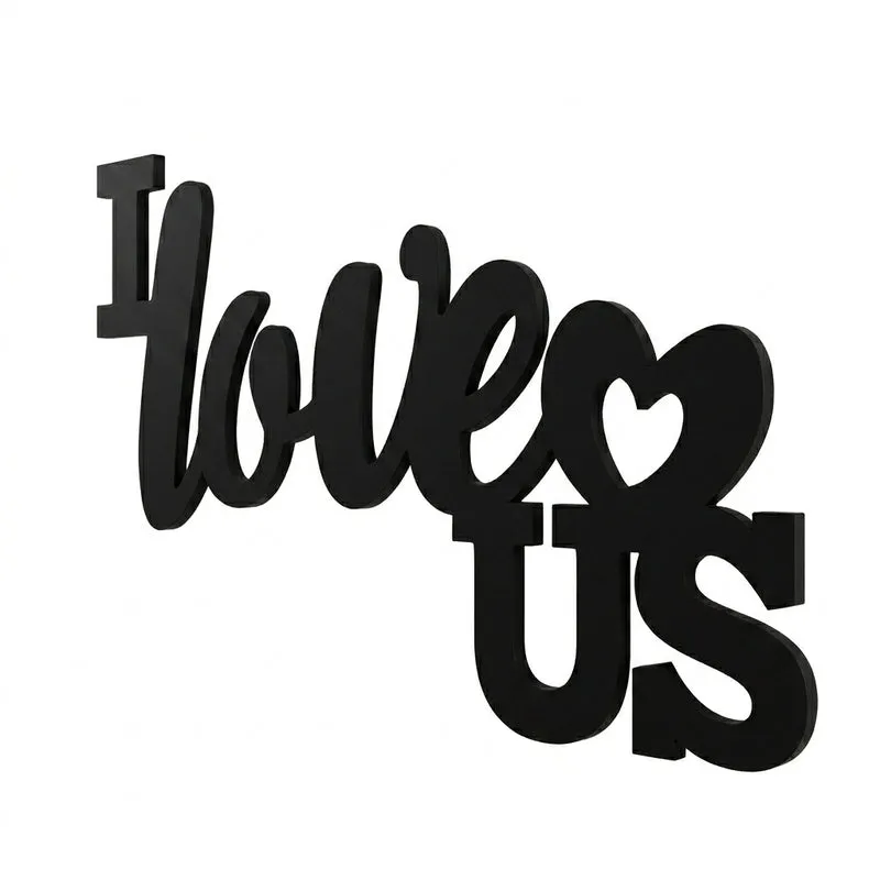 I Love Us MDF Wall Accent media 5