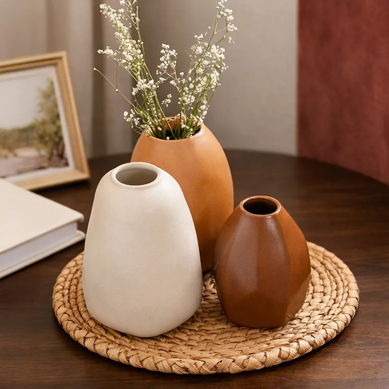 Brown Family Vase - Set Of Three media 1