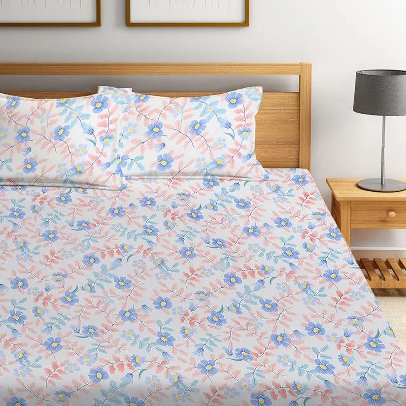 Flowery Mist Bedsheet - 150 GSM media 1