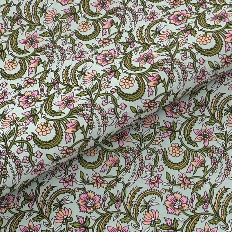 Tridha Printed Cotton Bedsheet (Green) - 280 TC media 3