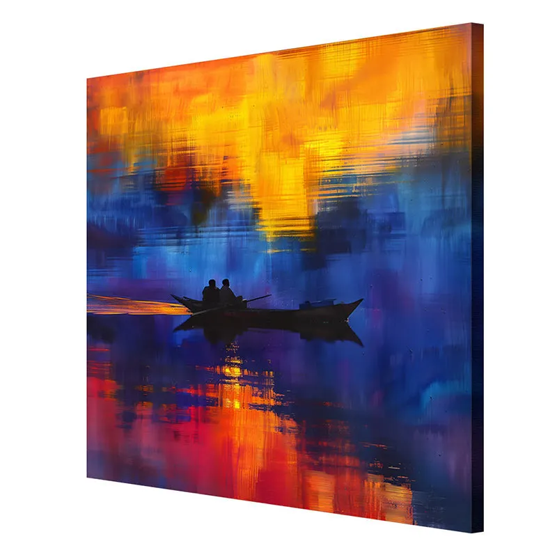 Sunset Boat Ride Poly Canvas Wall Painting media 6