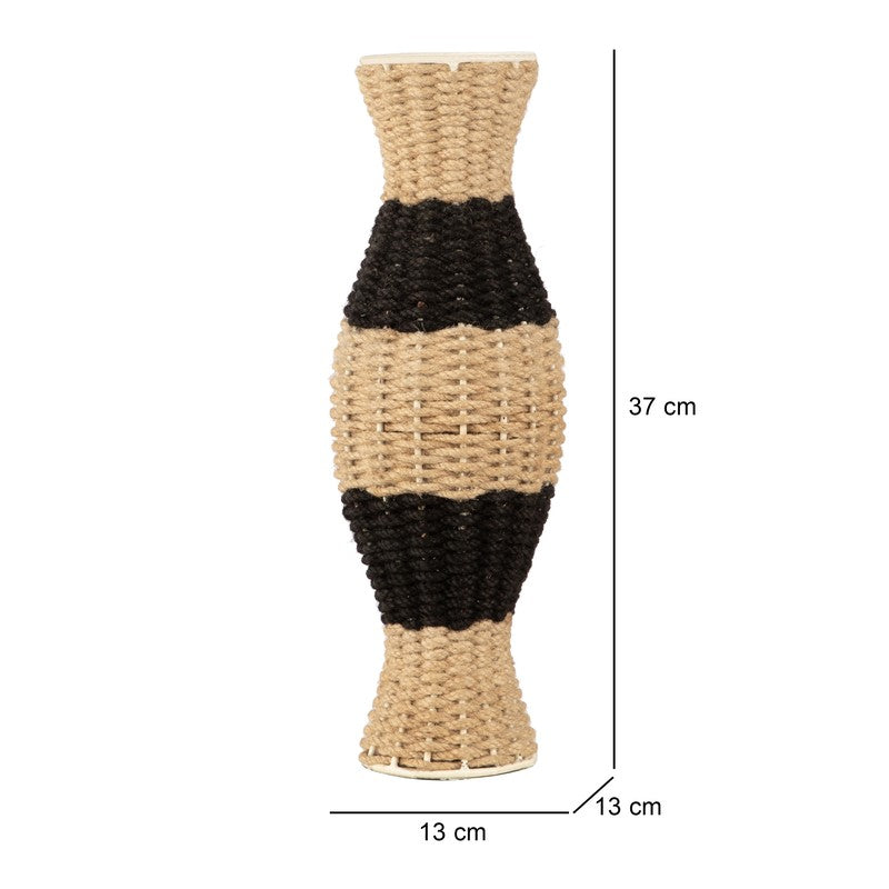 Dunara Jute Vase - Black,Brown media 6