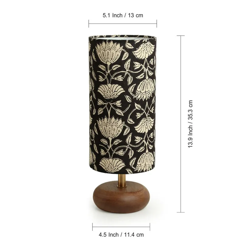 Tamalika Handcrafted Mango Wood Table Lamp - Brown media 8