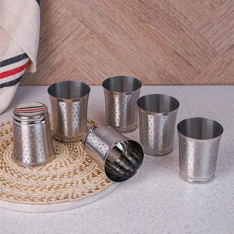 Mafine Stainless Steel Tumbler (300 ML) - Set Of Six media 3