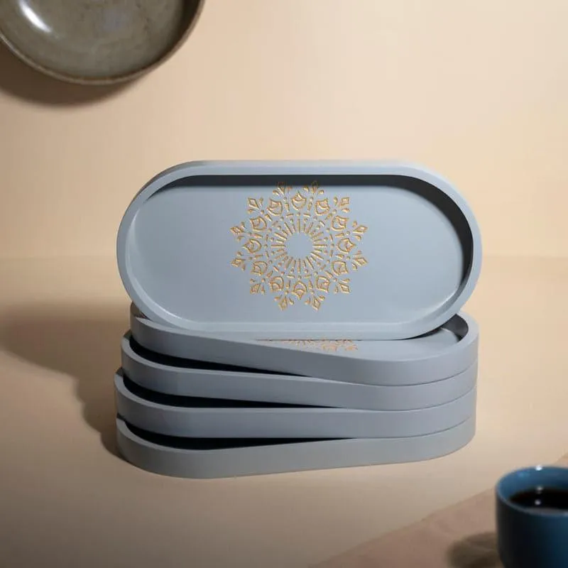 Triva Mandala Serving Tray - Grey media 4