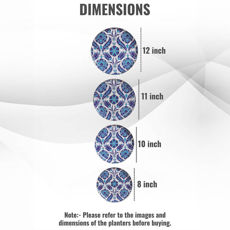 Turkish Indigo Wall Plate - Set Of Four media 4