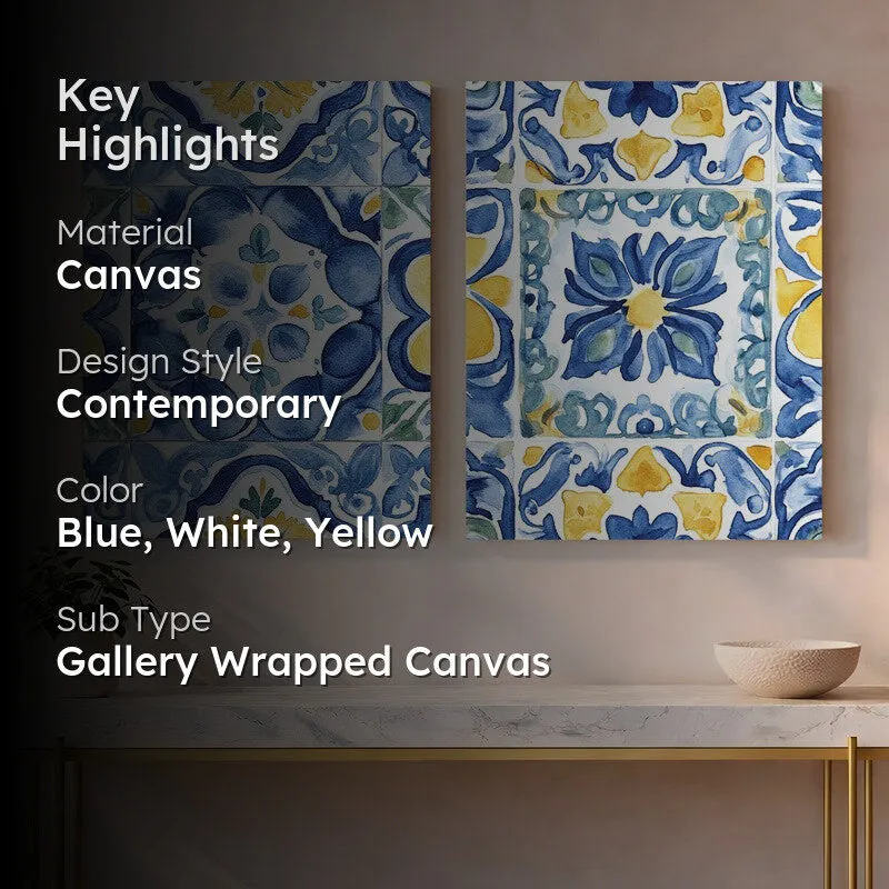 Modern Geometry Canvas Wall Art - Set of Two media 2
