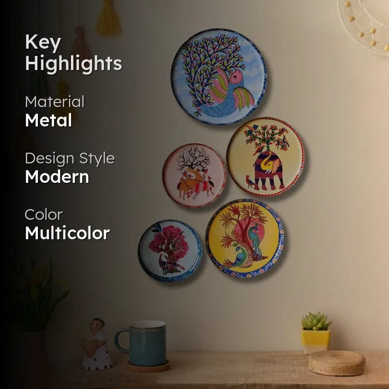 Gondh Charm Wall Plate - Set Of Five media 2