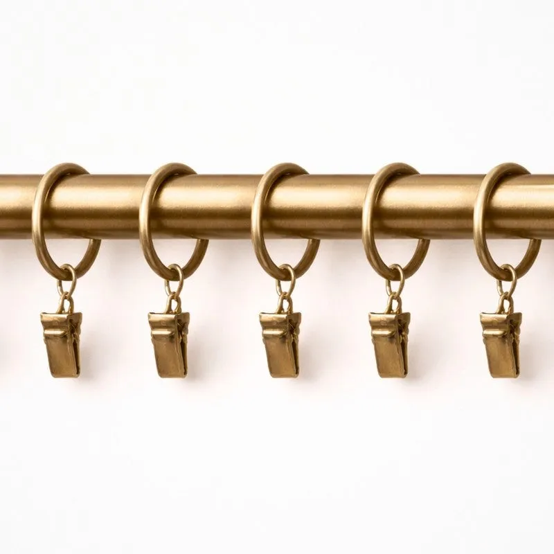 Easy Hang Curtain Ring with Clip (Gold) -  Set of Twenty One - 4