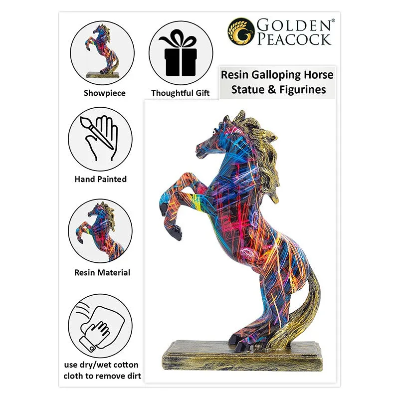 Colorful Rearing Horse Showpiece - Multicolor media 5