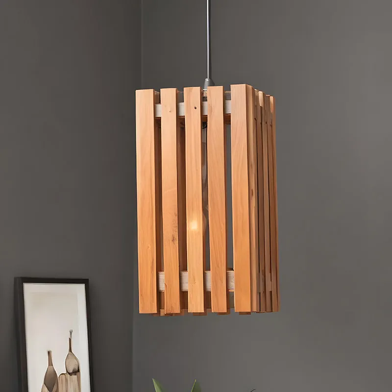 Kamari Single Wooden Ceiling Lamp media 3
