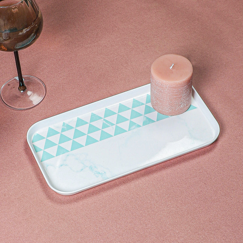 Mivono Big Serving Tray - Blue & White media 5