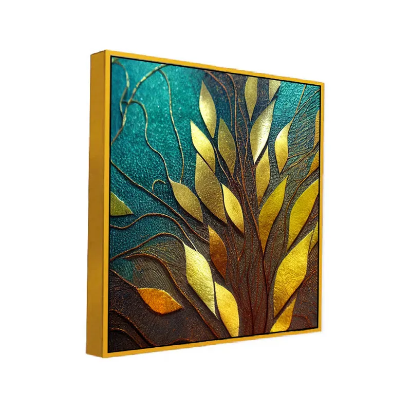 Leaf Gild Canvas Wall Art With Frame media 3