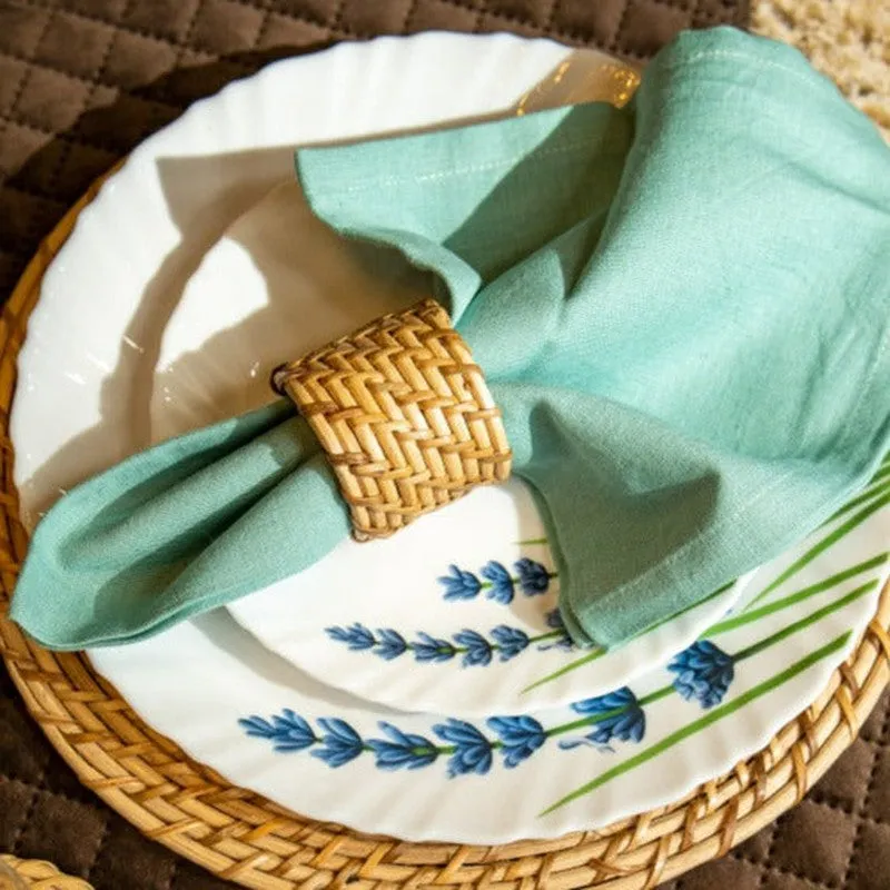 Vrita Rattan Napkin Ring - Set Of Two media 1