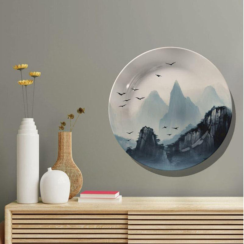 Traditional Chinese View Wall Plate