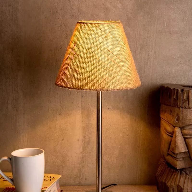 Classy Fabric Table Lamp - Beige media 1