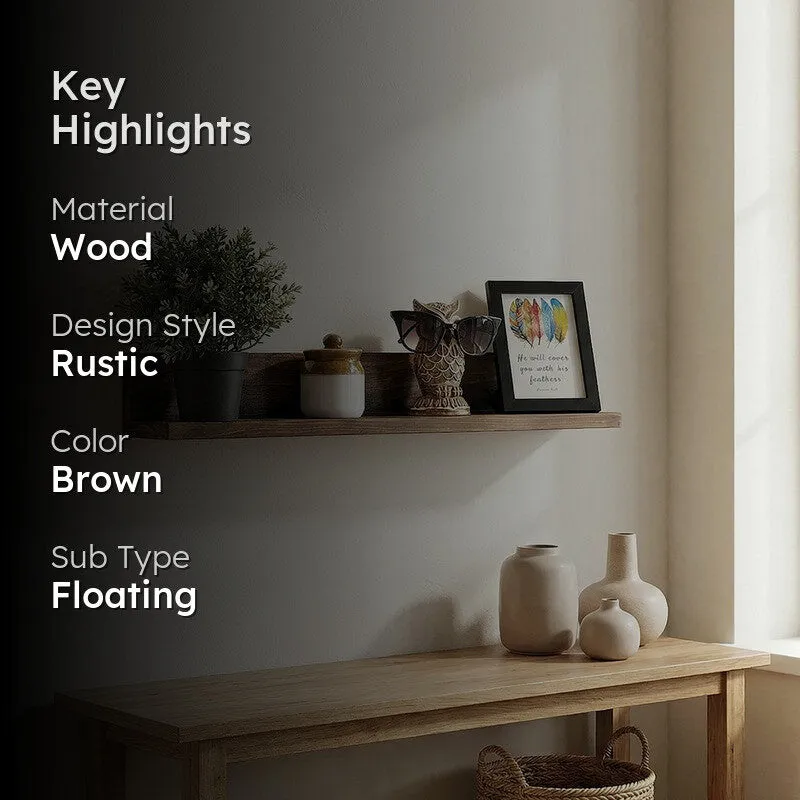 Timberly Wooden Wall Shelf Organiser media 2