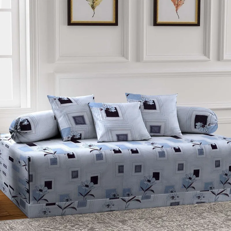 Axitra Printed Diwan Set - Six Piece Set media 3