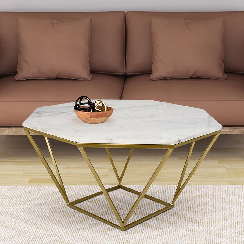 Marbihex I Marble & Iron Side Table media 1