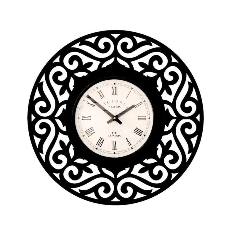 Elite Steel Analog Wall Clock - Black media 4