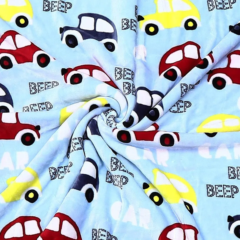 Monte Carlo Car Cuddle Kids Blanket (Blue)- 300 GSM media 5