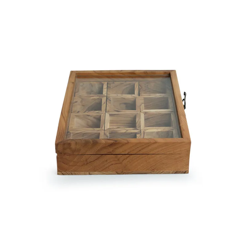 Rasa Food Safe Teak Wood Masala Box - 50 ML media 6